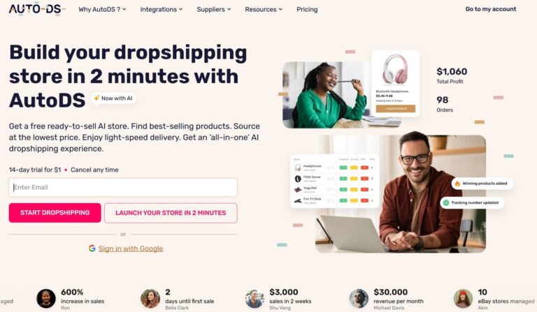 AutoDS automation tool for Shein to eBay dropshipping