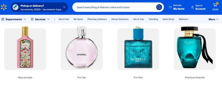 Walmart marketplace online shopping perfumes