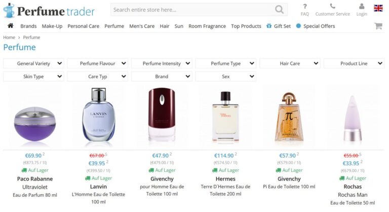 Home of Perfume Trader fragrances platform