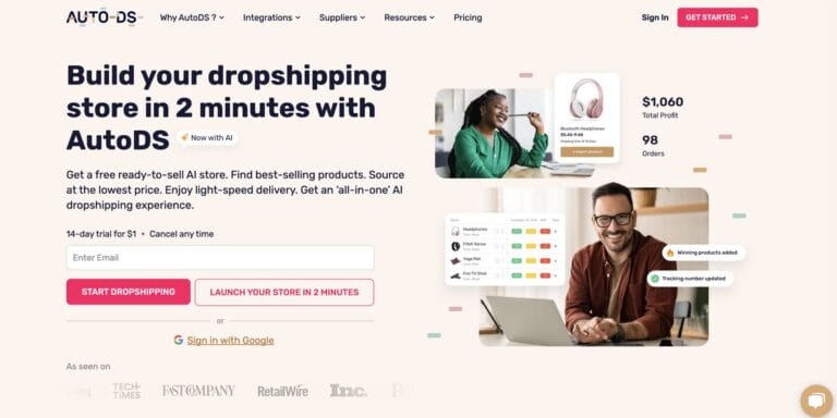 AutoDS best dropshipping platform