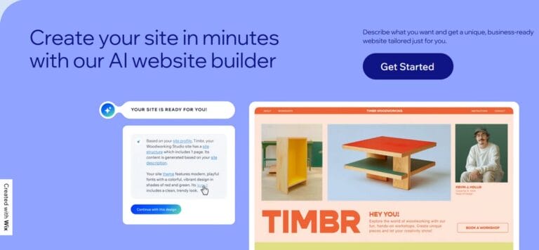 Wix AI site builder