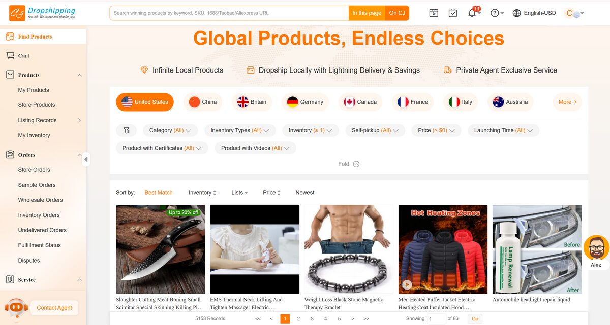 How To Find Hot Products Using CJ Dropshipping's Global Listings