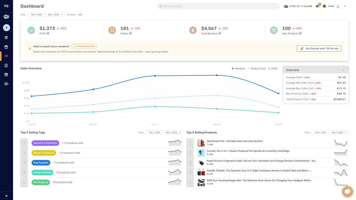 AutoDS platform for Wix to Shopify dropshipping