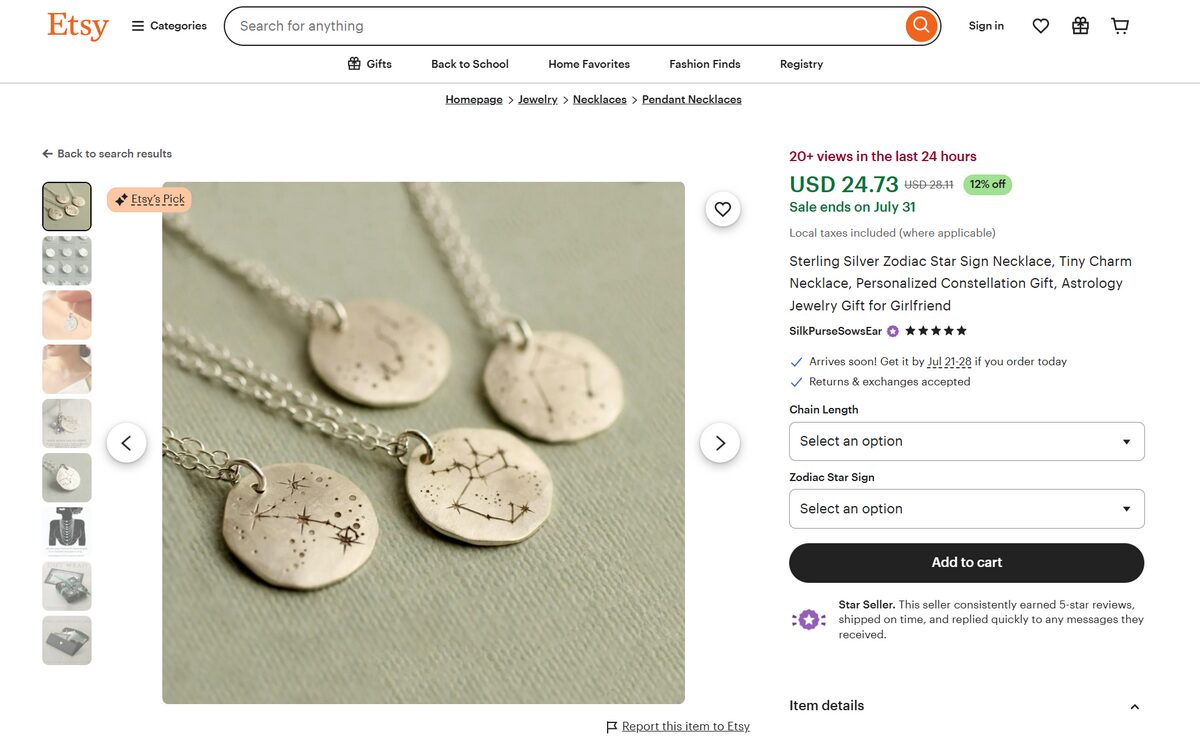Zodiac layering sets for jewelry dropshipping
