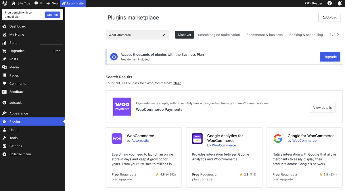 WooCommerce, a WordPress dropshipping plugin