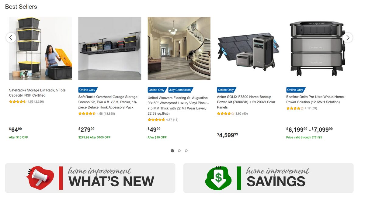 costcoo home improvement section