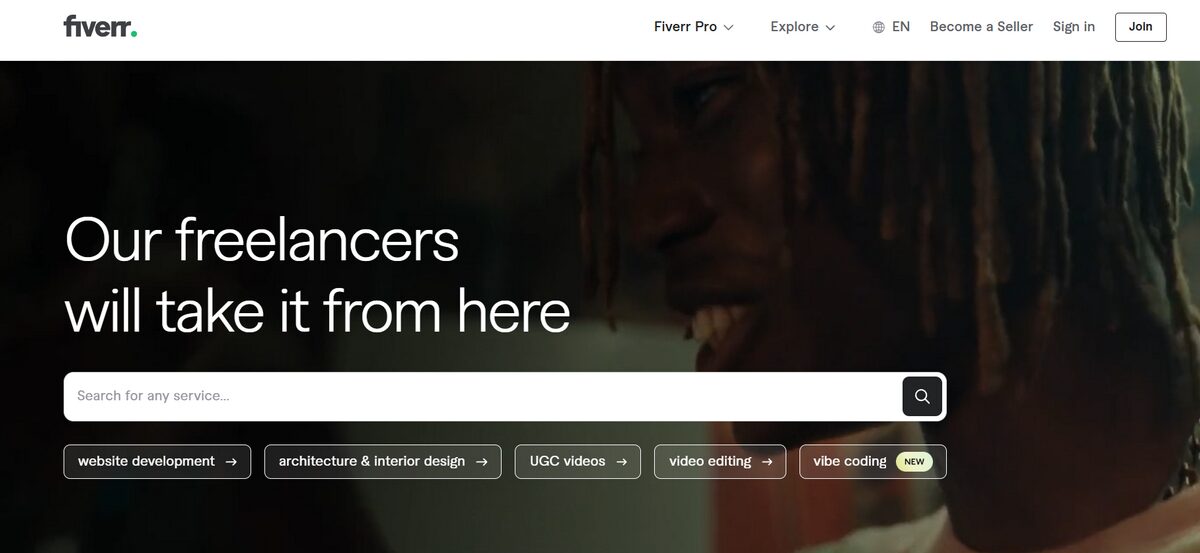 Use Fiverr to hire professionals to create your dropshipping website