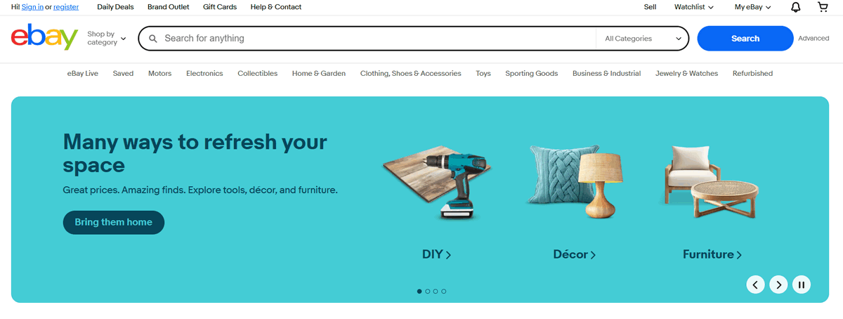 eBay has millions of products to dropship