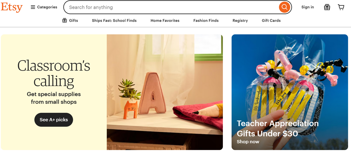 Etsy Marketplace for Online Shopping and Selling