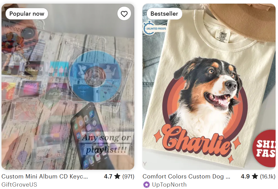 Etsy Bestsellers and Popular Now Tags for Hot Products