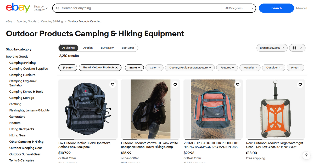 Outdoor Gear is one of the best unique dropshipping niches