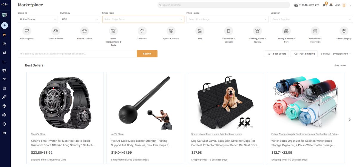 Best dropship furniture suppliers AutoDS warehouse