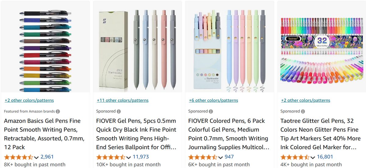 Gel Pens Writing Back To School Amazon