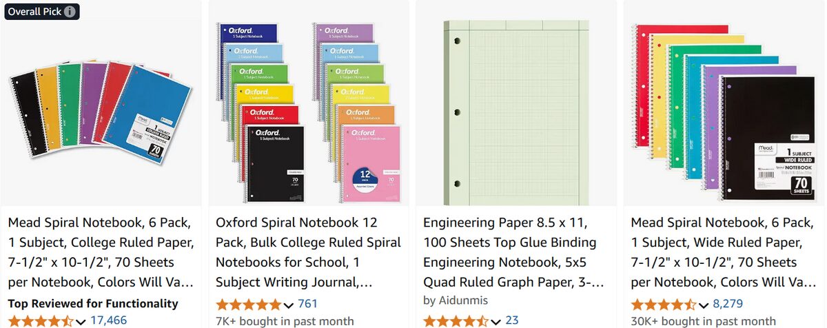 School Notebooks and Planners Custom Amazon