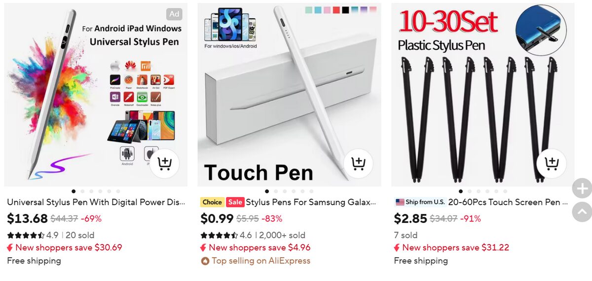 Digital pen set for school on Aliexpress