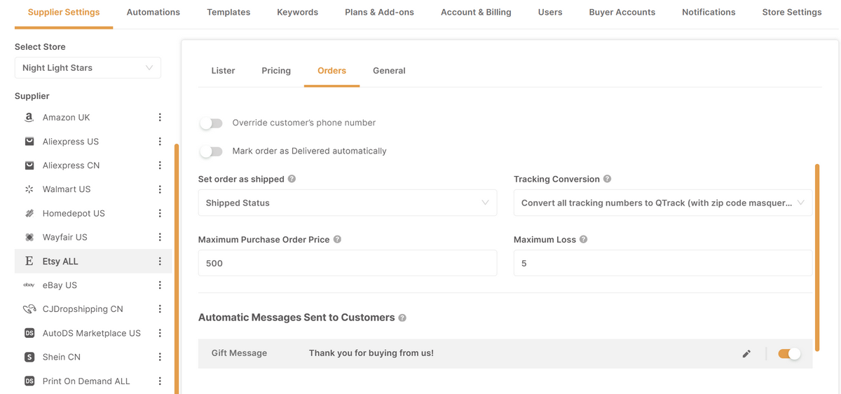 AutoDS Tracking Conversion For Etsy Stores