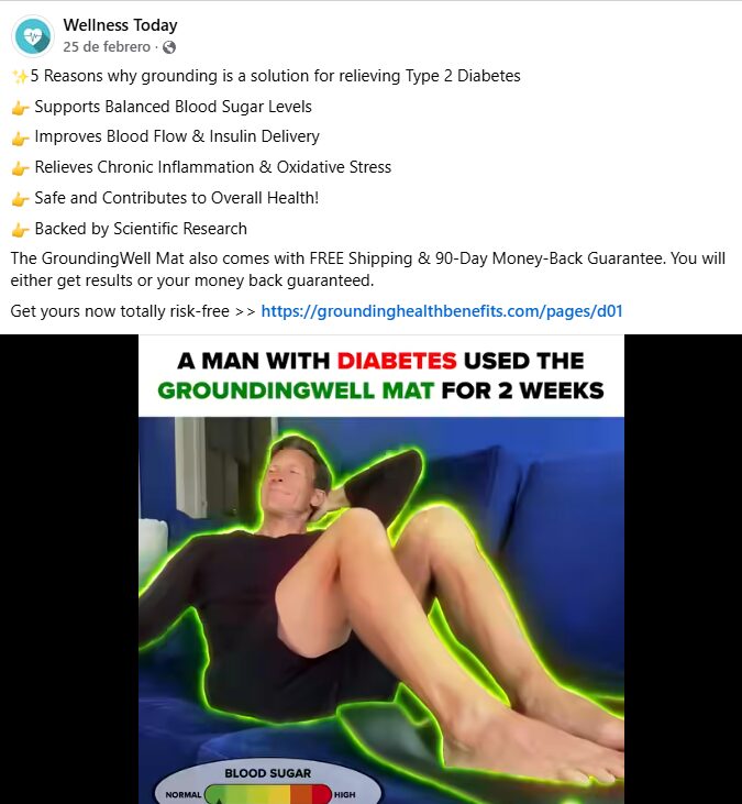 Earthing Mat Social Media Ad on Facebook