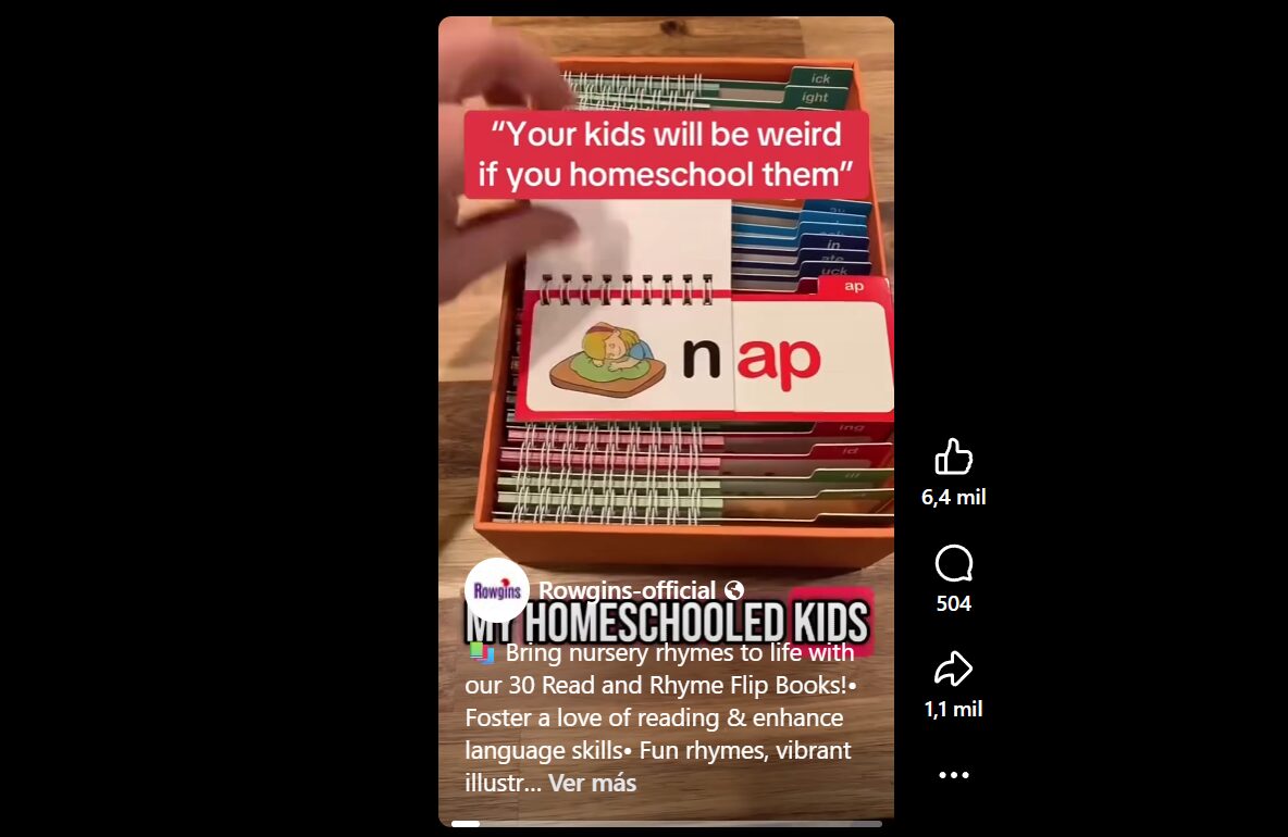 30 Read and Rhyme Flip Books Trendy Product Ad on Facebook