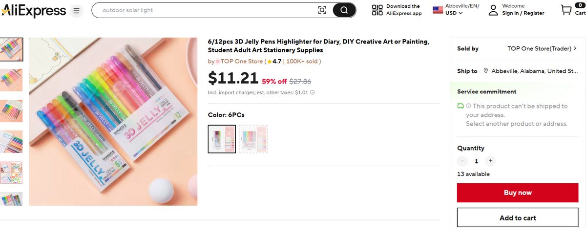 Jelly Pens best items to dropship in September 2025 from AliExpress