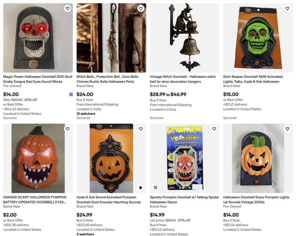 Trick or treat doorbell, one of the best Halloween products to dropship in 2025