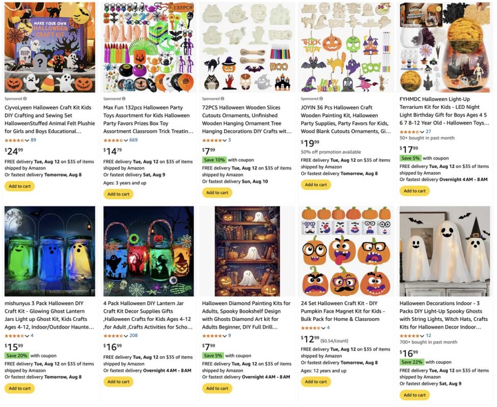 DIY halloween craft kits, one of the best Halloween products to dropship in 2025