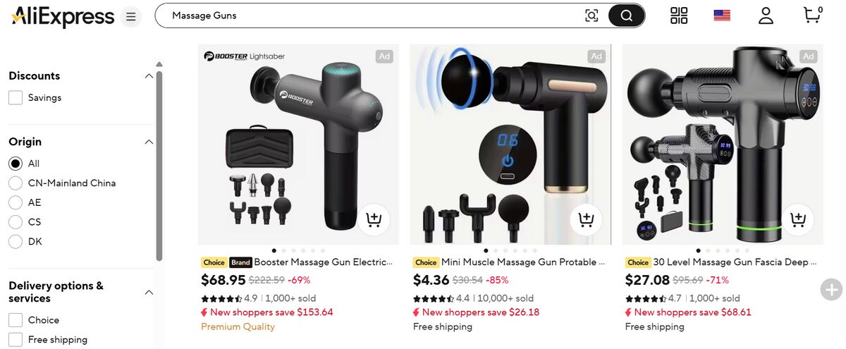 AliExpress Massage Guns Trending Products