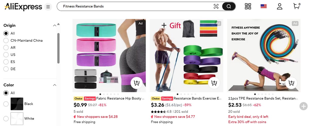 AliExpress Trending Products Fitness Resistance Bands