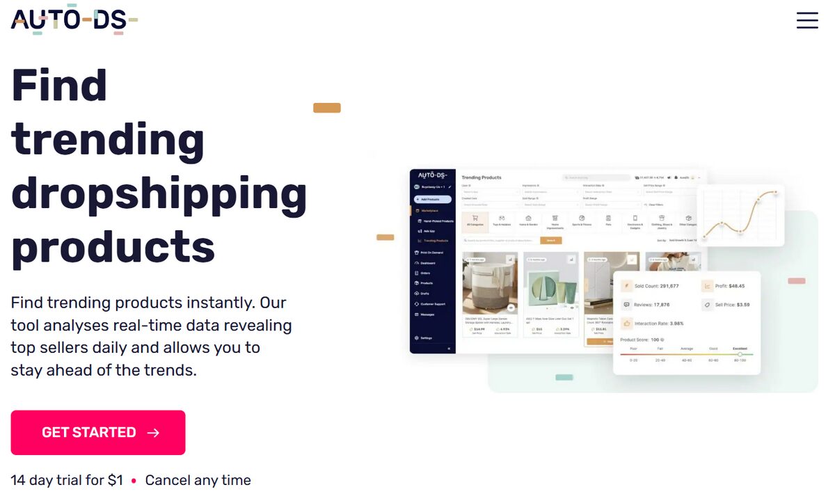 AutoDS Trending Products Research Tool