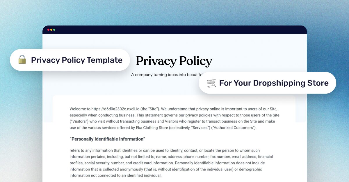 Free Privacy Policy Template For Dropshipping Stores In 2025