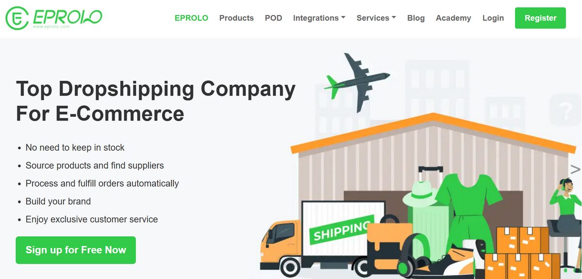 EPROLO dropshipping platform alternative to Spocket