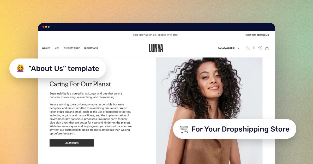 Free About Us Page Template For e-Commerce Stores In 2025