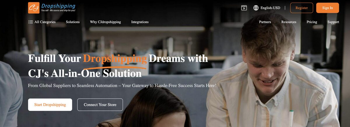 CJDropshipping, one of the best Zendrop alternatives in 2025