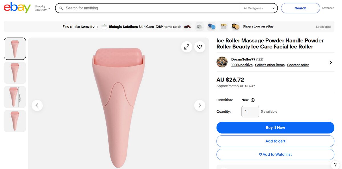 You can source skin care products from eBay to dropship