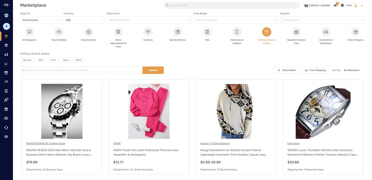Men’s & Women’s Clothing Best niches to dropship in Q4