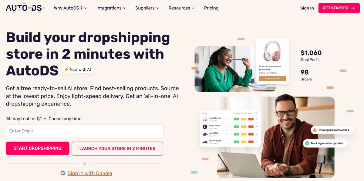 AutoDS dropshipping automation platform and supplier for medical products