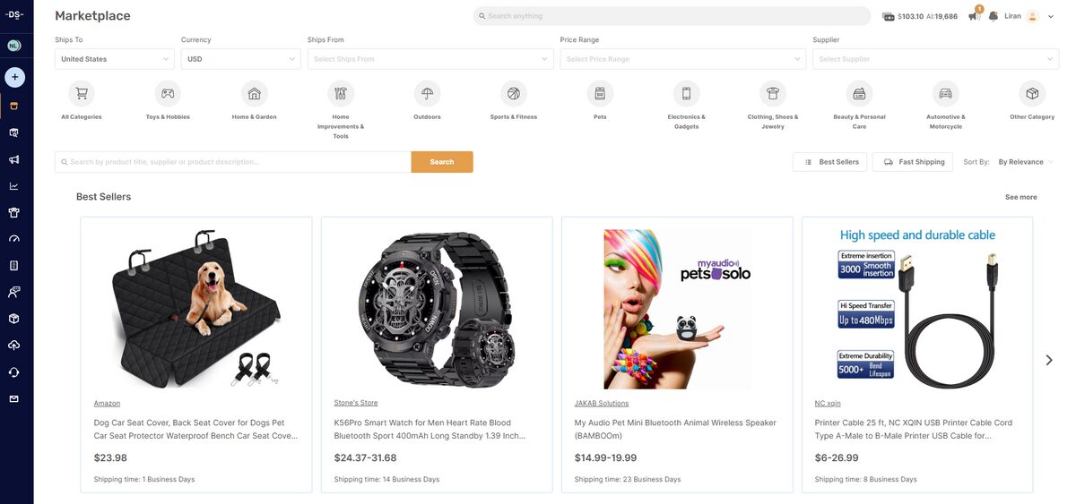 AutoDS is the best dropshipping platform with Shopify integration
