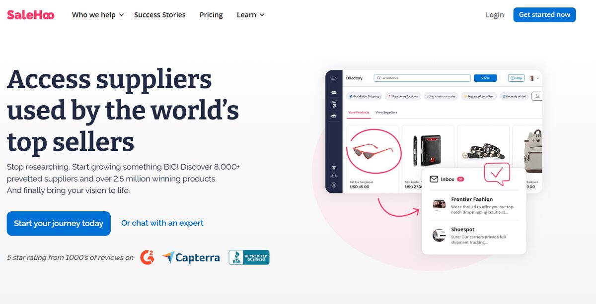 SaleHoo Shopify dropshipping platform
