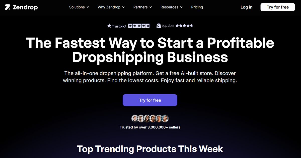 Zendrop platform to dropship on Shopify