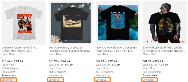 eBay promoted listings, one of dropshipping marketing costs