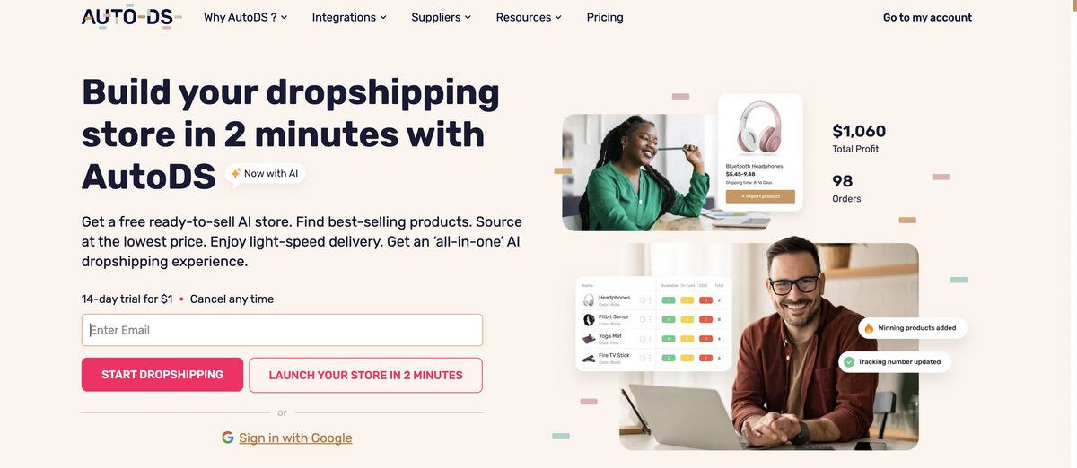 AutoDS, the all-in-one dropshipping platform with full automation to reduce costs and scale