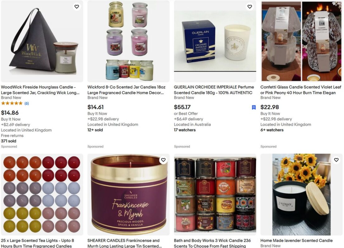 Scented candles as most gifted product