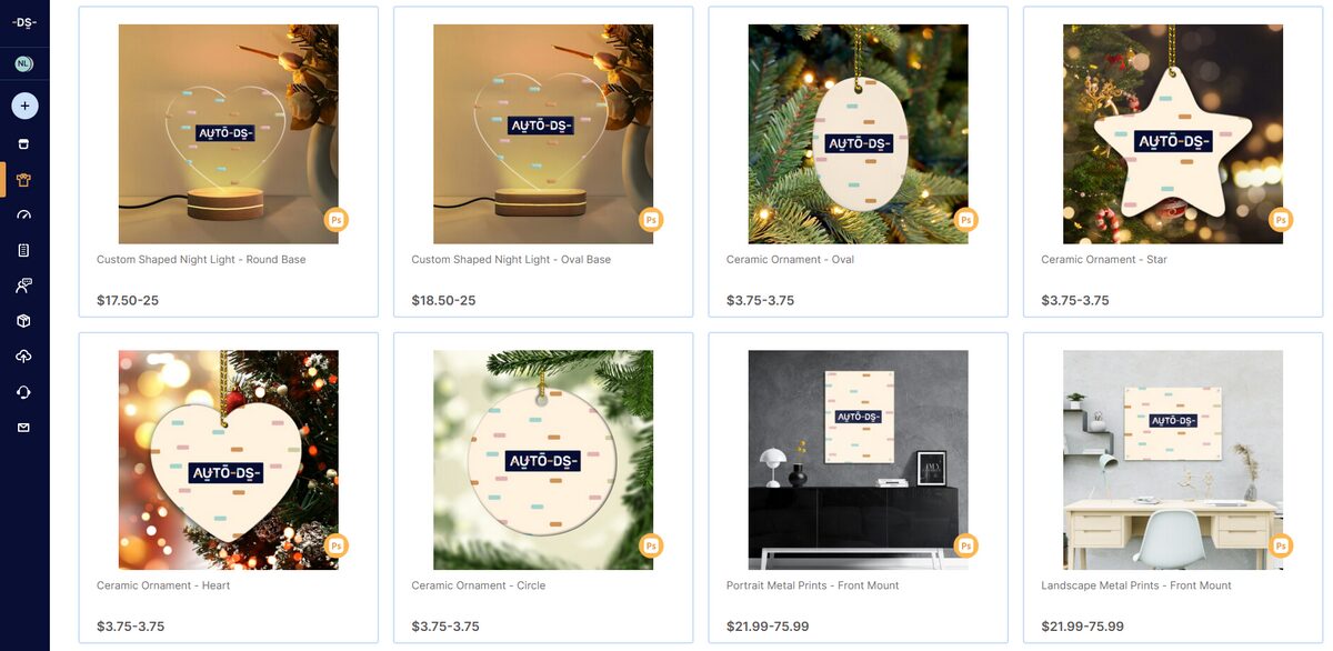 autods print on demand decor products for dropshipping