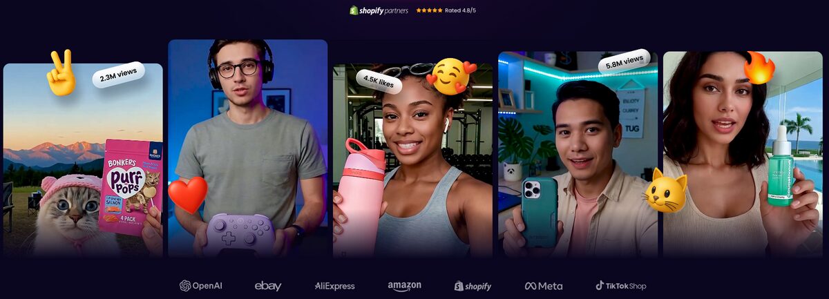 CreateUGC AI generated Users and Video Avatars for Dropshipping products