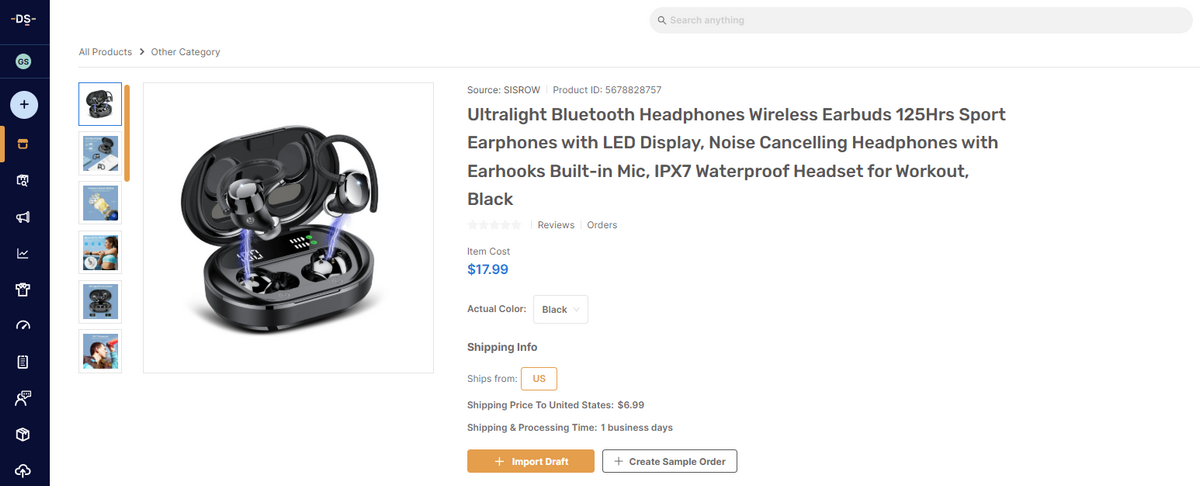 Black Friday & Cyber Monday Dropshipping product earbuds