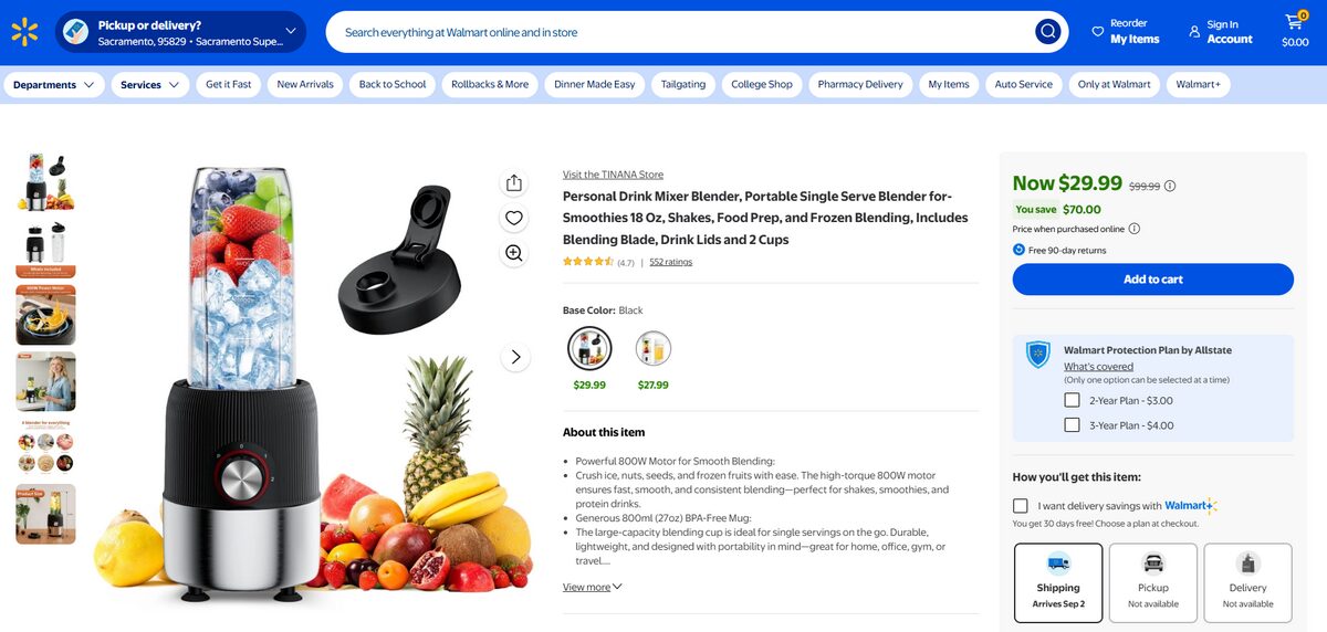 Walmart's best Cyber Monday products portable blender