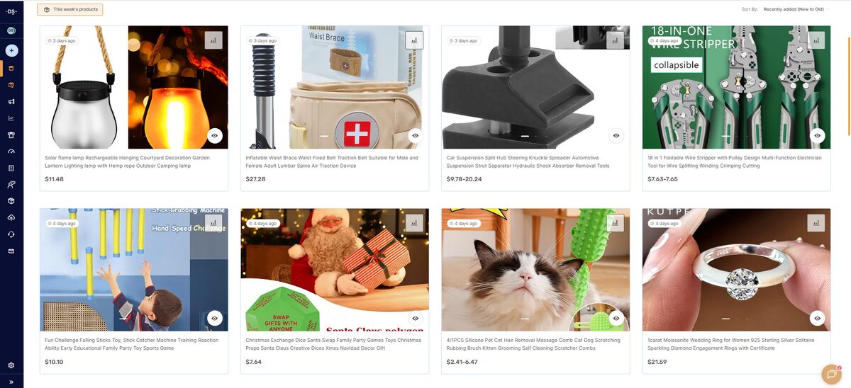AutoDS hand picked products section for Instagram dropshipping
