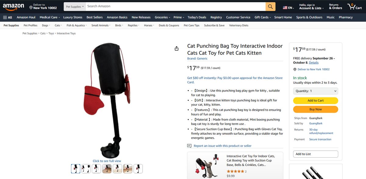 Amazon listing for best products to dropship in october 2025
