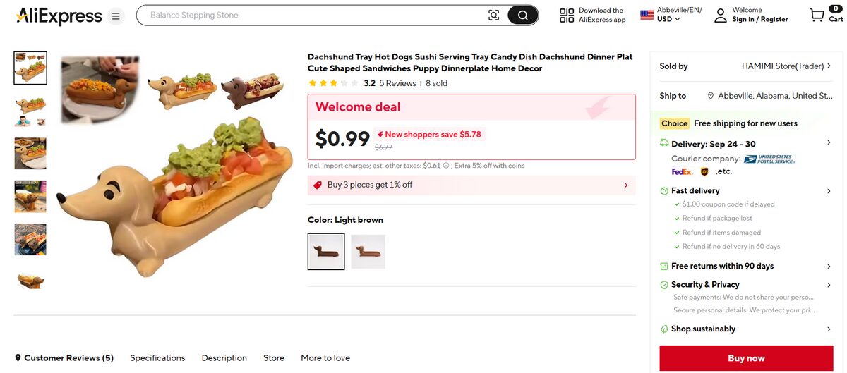 October best products to dropship AliExpress listing