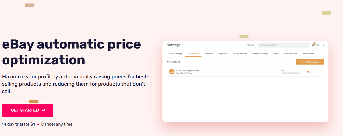 AutoDS Price automation feature for eBay