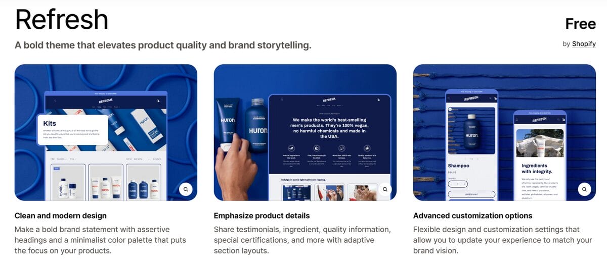 Refresh Shopify theme for dropshippers